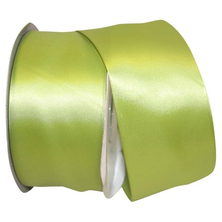 RELIANT RIBBON 20.5 in. 50 Yards Double Face Satin Ribbon, Green Grass 4950-535-40K